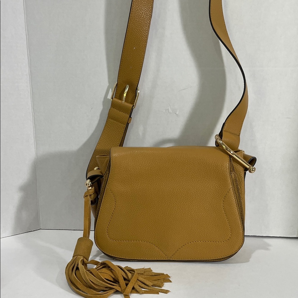 Chic Vince Camuto Tan Leather Crossbody Bag